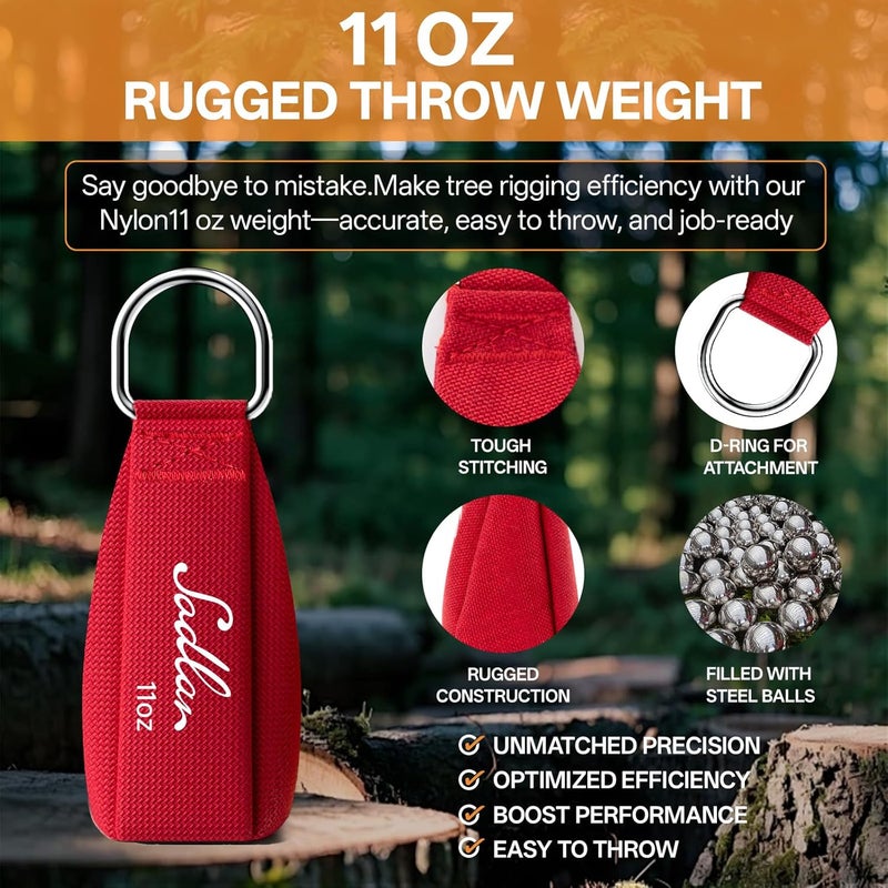 Sodlar Arborist Throw Line Kit - Ultra Slick 166ft Polyester Rope with 11Oz Weight Throw Bag Low High Limb Throwing Adults Forestry Tree Trimming Cutting Gear - Image 4